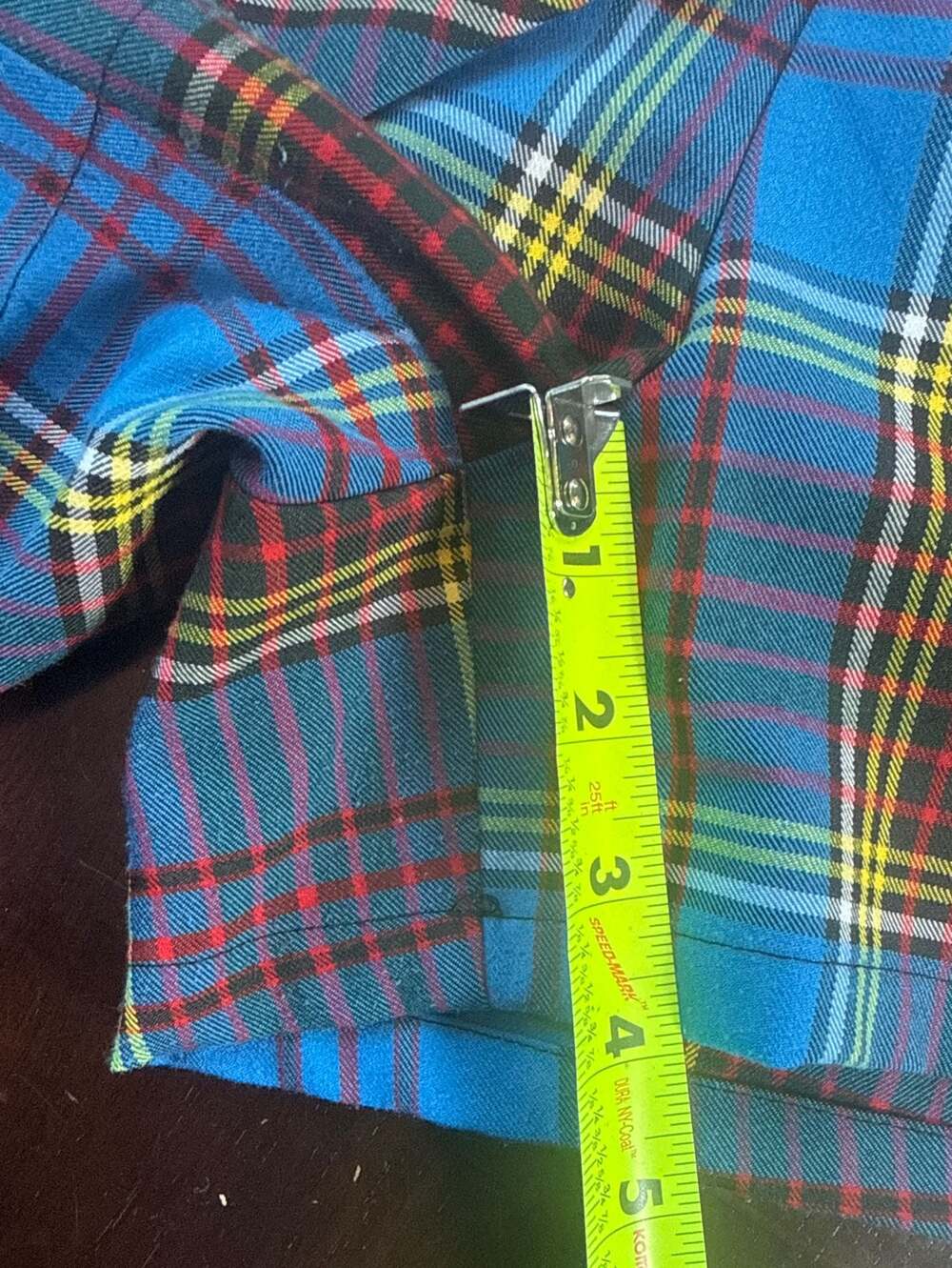 Truce Blue and Red Plaid Tartan Wrap Skort Decorative Snaps, Girls 16 - Picture 5 of 6